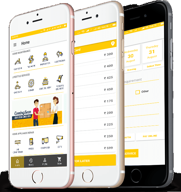 AMC Expert mobile app is available on Android and iOS platform with all service features like on-demand and scheduled service booking, rate chart, online shopping, city specific services for Kochi, Thiruvananthapuram, Thrissur, Bangalore, Kozhikode, Chennai, Mumbai and Delhi.